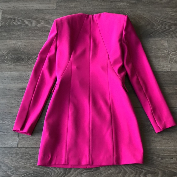 Zara Fuchsia Wrap Blazer Dress XS - Picture 6 of 7